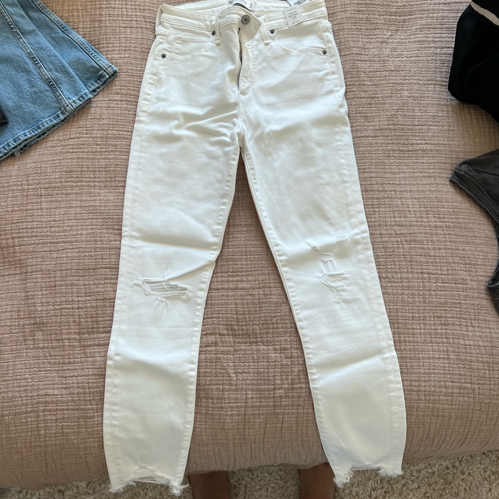 High rise super skinny ankle jeans